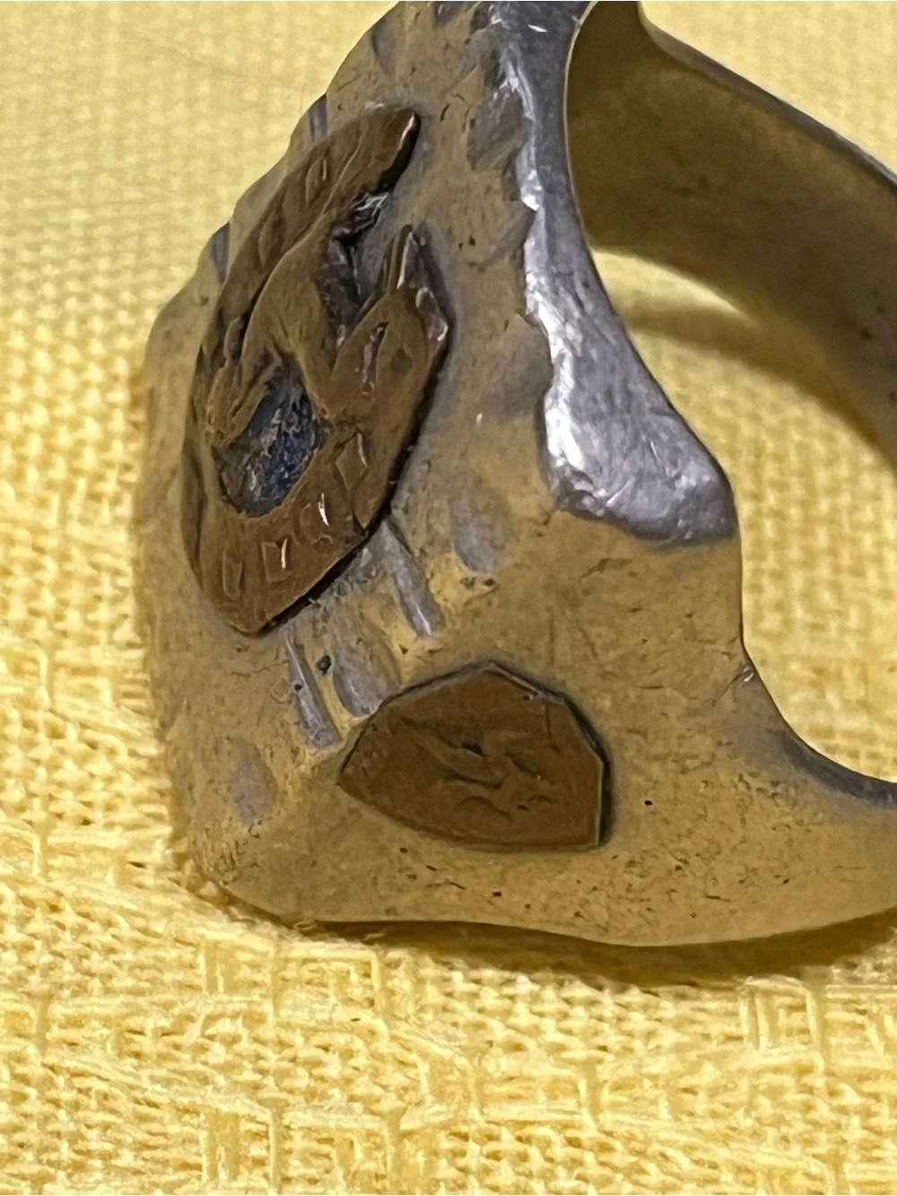 Rare Find! Authentic Mid-Century Mexican Biker/ Souvenir Ring with Western Motif